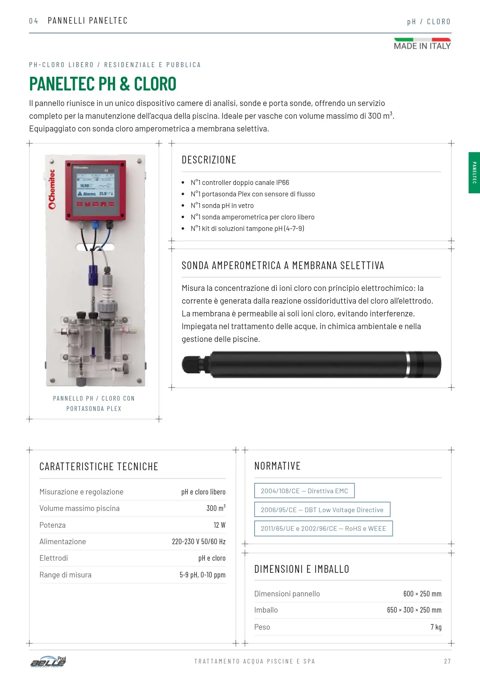 PANELTEC pH & Cloro — catalogo 2027 pagina 27